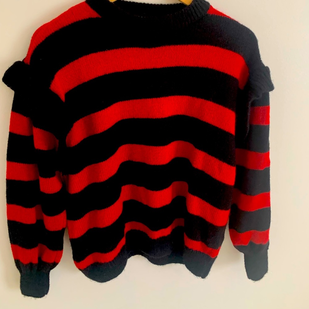 Zara Striped Drop Shoulder Sweater